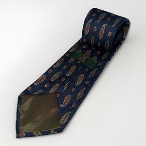 Club Room Silk Navy Paisley Tie 4”W x 58.5”L